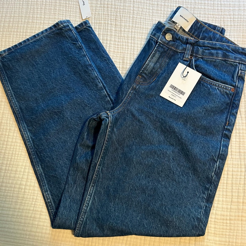 Reformation Charles Low Rise Straight Leg Jeans